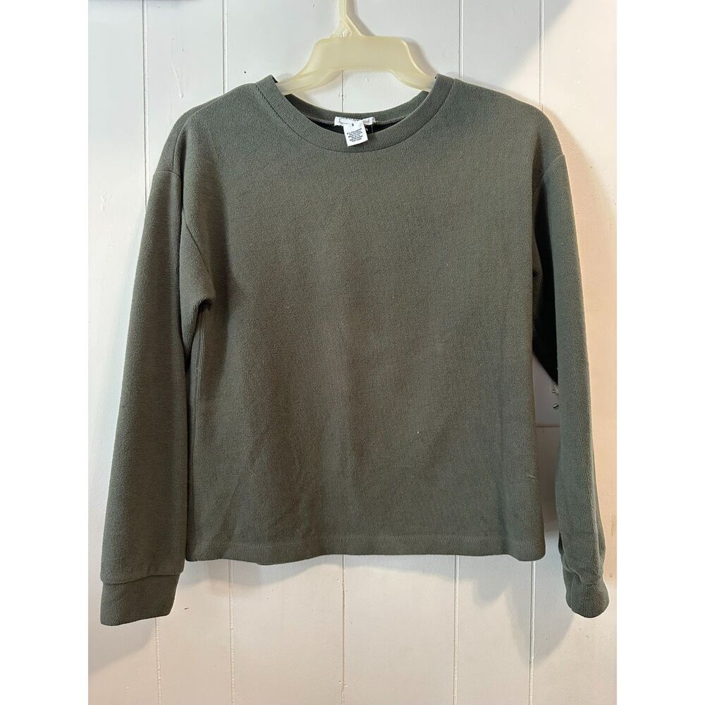 For The Republic Olive Green Pull Over Crew neck Sweater Size Small
